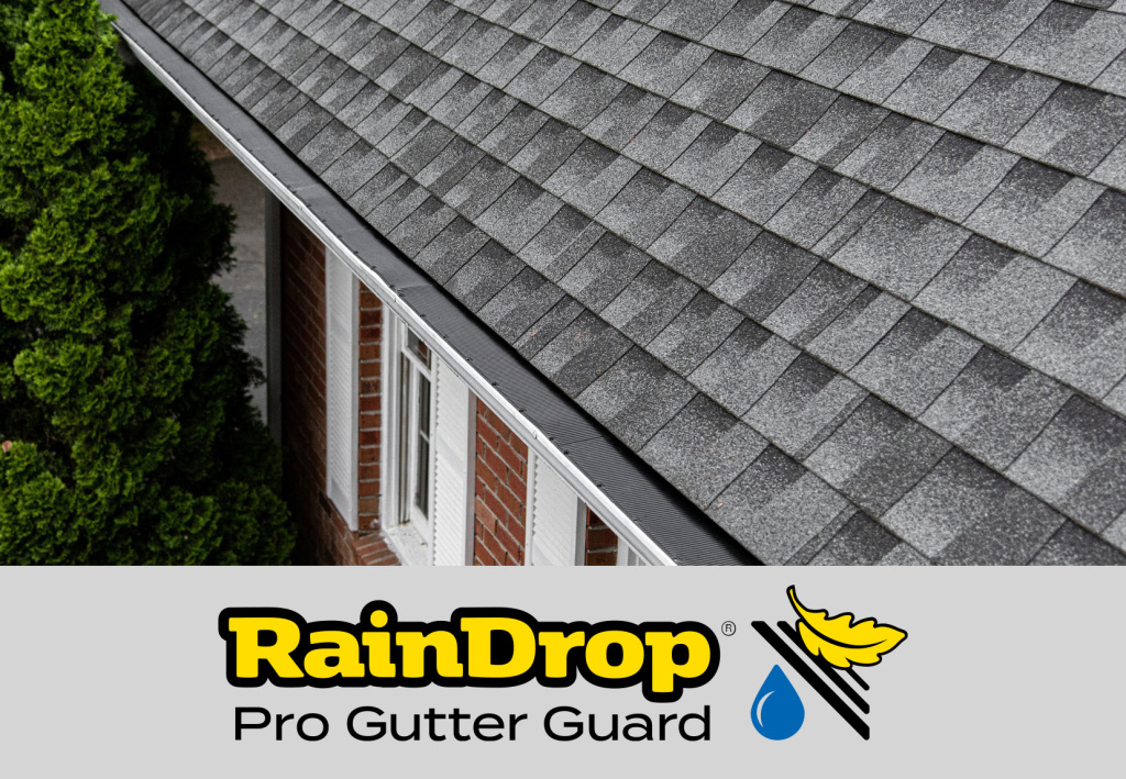 Promotional image for Raindrop Pro Gutter Guard