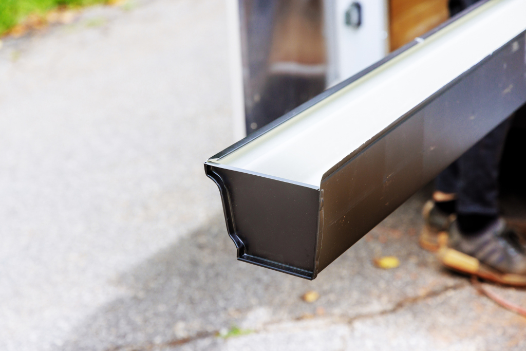 Close-up of a gutter section