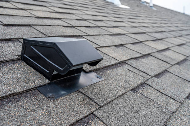 typical static passive vent installation on a residential roof